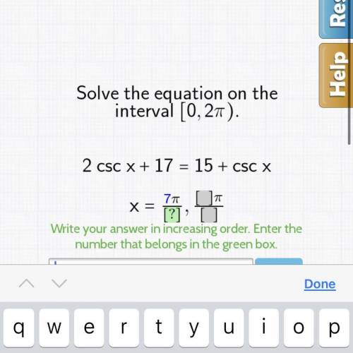 Solve the equation on the interval 0,2pi 2 csc x+17 =15 + csc x