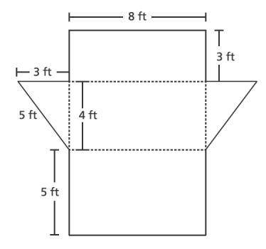 HELP ASAP PLS

A net of a triangular prism is show. What is the surface area, in square feet, of t