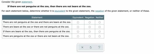 Help: Equivalent Statements and Negations of a Conditional Statement

Please explain your answer :