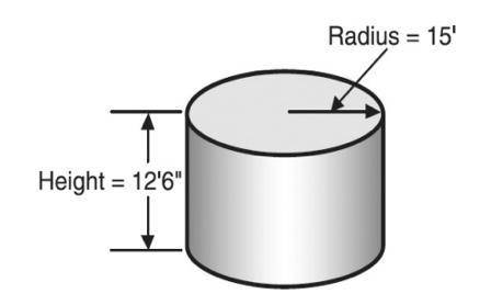What is the volume of this cylinder tank (in cubic feet, to three decimals)? (Remember for cylinder