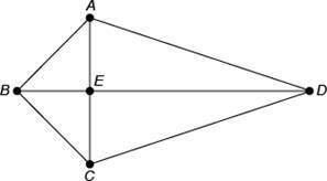 Which one of the following statements must be true about the kite shown?

A. AB ≅ CB
B. BD ≅ AC
C.