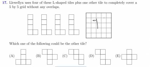 Llewellyn uses four of these L-shaped tiles plus one other tile to completely cover a

5 by 5 grid