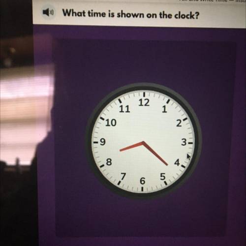 What time is shown on the clock!