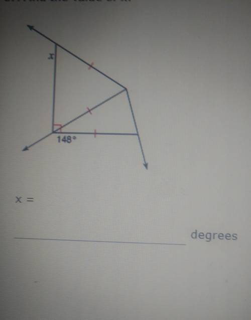 Find the value of x please help!!