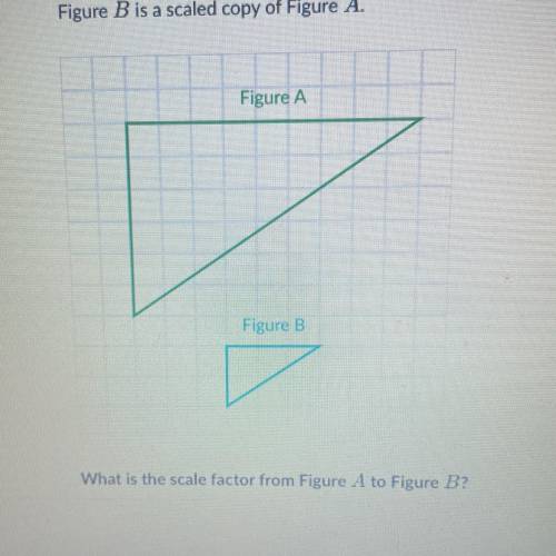 PLEASE HELP I NEED HELP 30 POINTS

Figure B is a scaled copy of Figure A. 
What is the scale