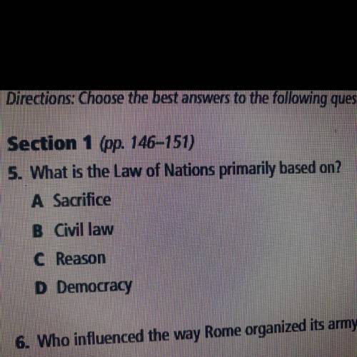 What is the answer to number 5 section 1?