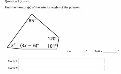 Find the measure(s) of the interior angles of the polygon.