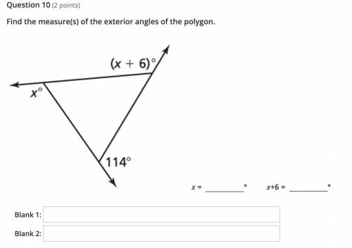 Find the measure(s) of the exterior angles of the polygon.