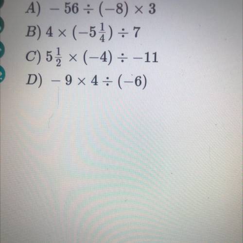 Once simplified which of the expression below have a value between 0 and 10?