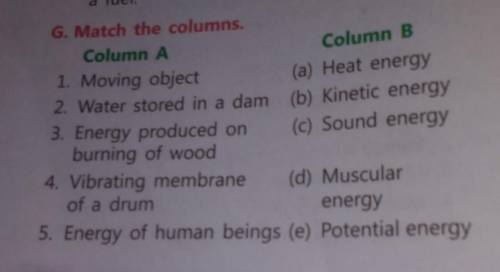 Match the columnsplease answer this question it's urgent