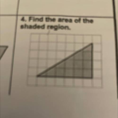 Find the area of the shaded region