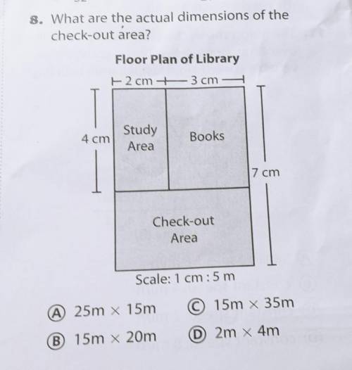 - What are the actual dimensions of the check-out area? Floor Plan of Library 2 cm + 3 cm - 4 cm St