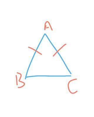 ABC is an isosceles triangle: AC = 13cm. What is the length of AB?