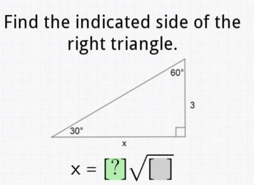 Please Help Find the indicated side of the right triangle
