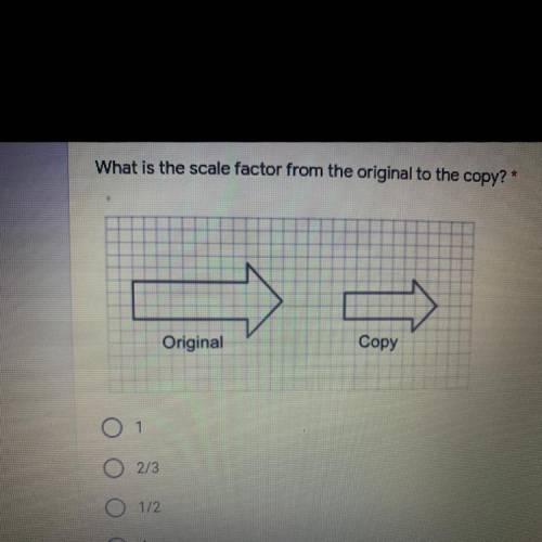 What is the scale factor from the original copy?