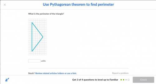 Middle School
What is the perimeter of the triangle?