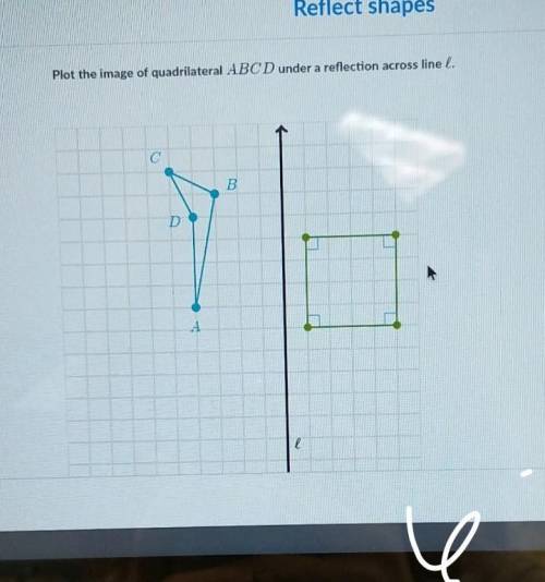 Plot the image of quadrilateral ABC D under a reflection across line L​
