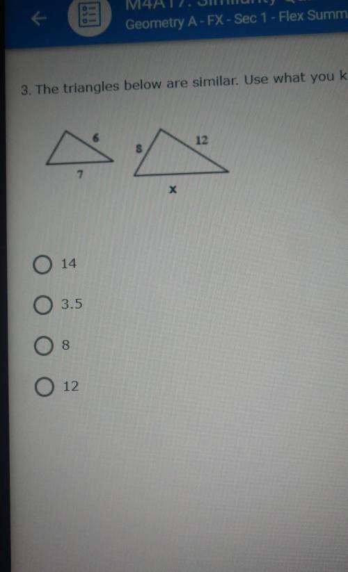 WILL MARK BRAINLIEST !!! HELP !

the triangles below are similar use what you know about similar t