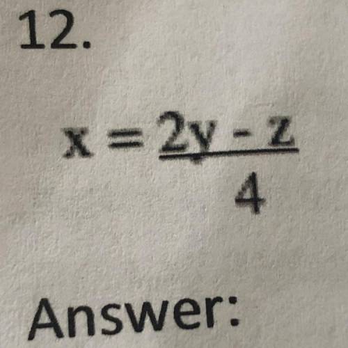 Please solve the equation for z