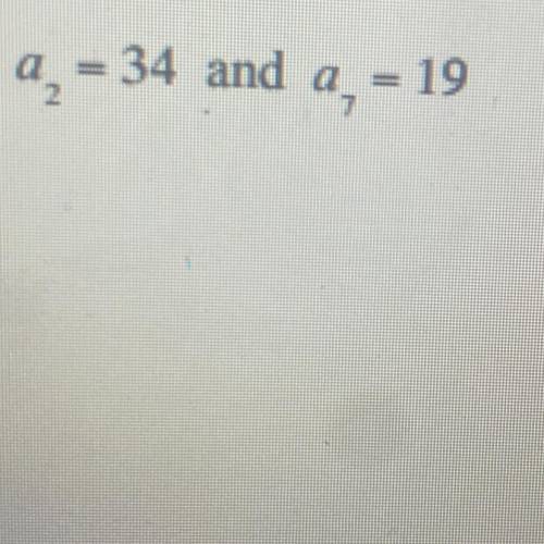 Given two terms in an arithmetic sequence write the explicit formula