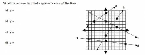 I WILL MARK AS BRAINLIEST! Write an equation that represents each of the lines.