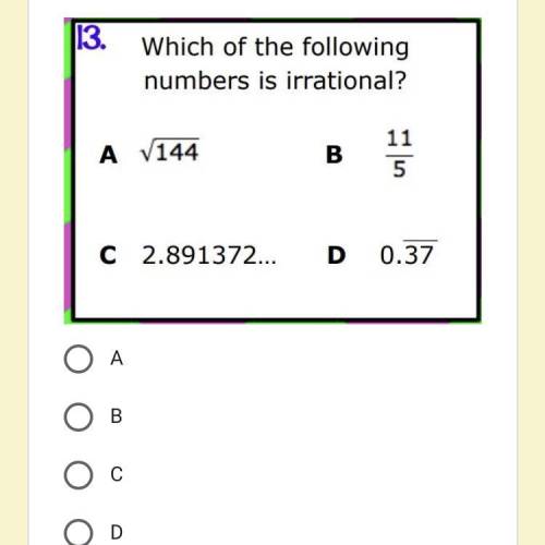 Which of the following
numbers as irrational Number?