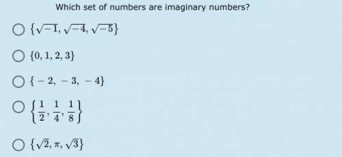 Which set of numbers are imaginary numbers?