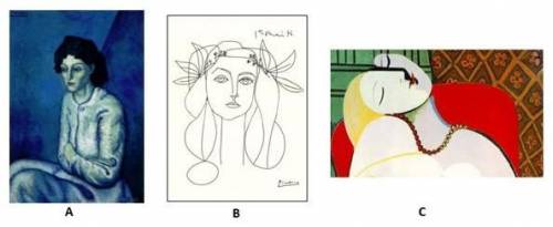 Which artwork is the best example of the Element of Art, line?

Group of answer choices
C
A
B