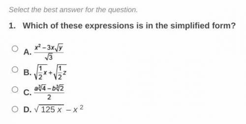 Which of these expressions is in the simplified form?
