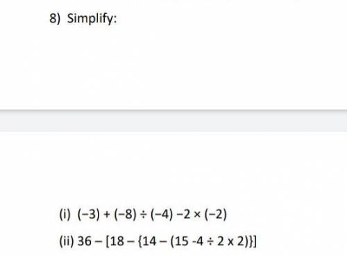 Anyone solve this maths questions from integers​