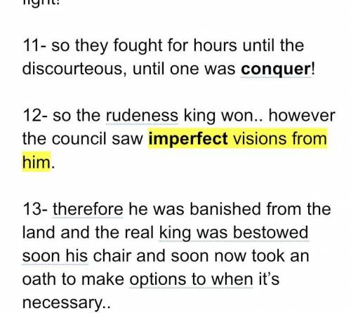 Read the sentence from page 12 (what does the phrase “imperfect visions from him”means?

A. The co