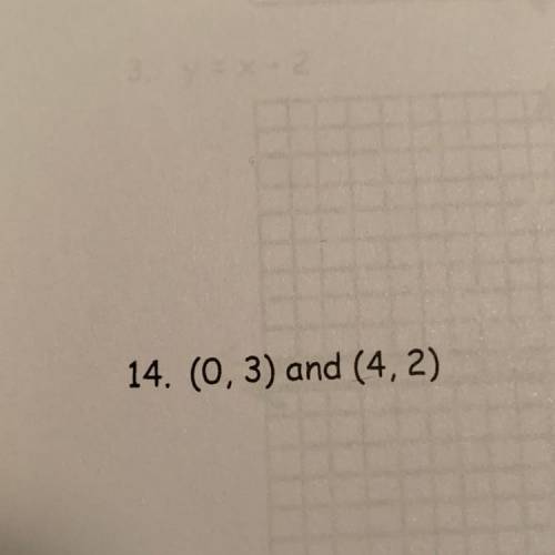 Write an equation of the line that goes through the following points
