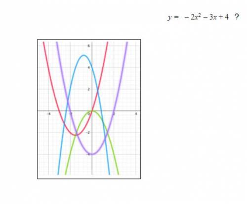 What color is the parabola whose algebraic expression is