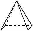 If the rectangular pyramid above is sliced by a plane parallel to the base, which of the following