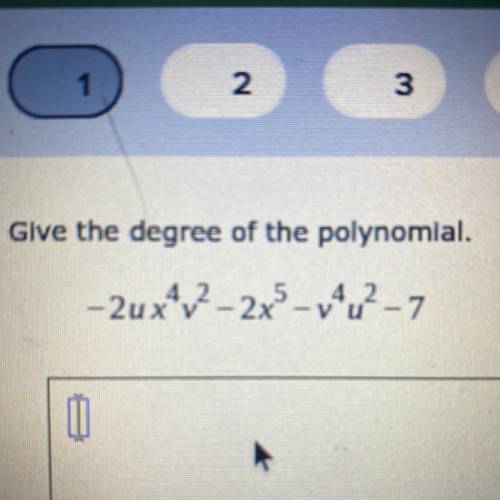 Give the degree of the polynomial.
