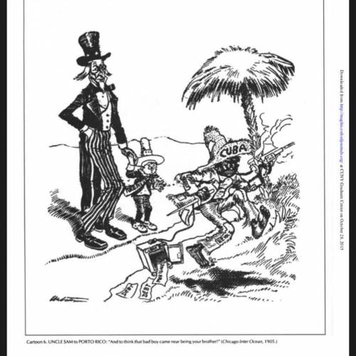 What does this political cartoon mean in the American-Spanish war?