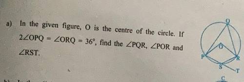 Find the size of unknown angles