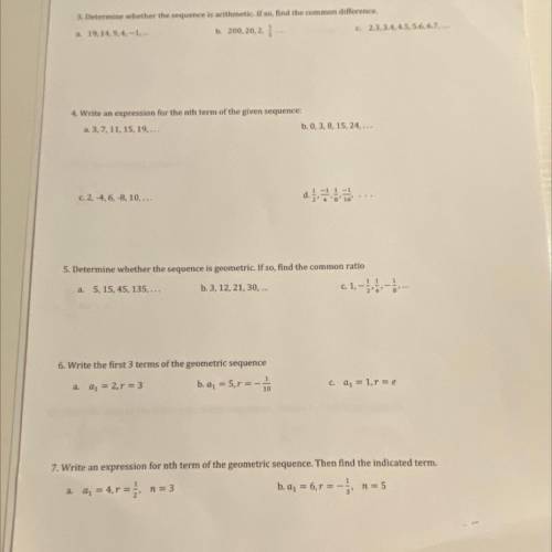Please help with pre cal hw questions