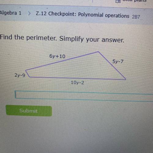 Find the perimeter. Simplify your answer