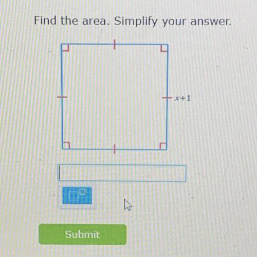 Find the area. 
Simplify the answer.