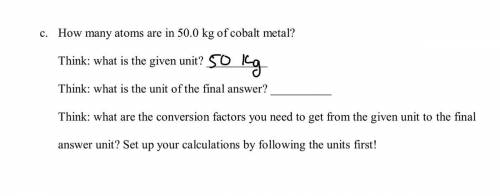 How many atoms are in 50.0 kg of cobalt metal? Can you please explain your answer