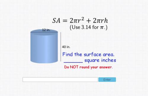 Find the surface area do not round your answer