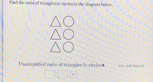 Find the ratio of triangles to circles in the diagram below