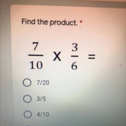 What is 7/10 x 3/6???
