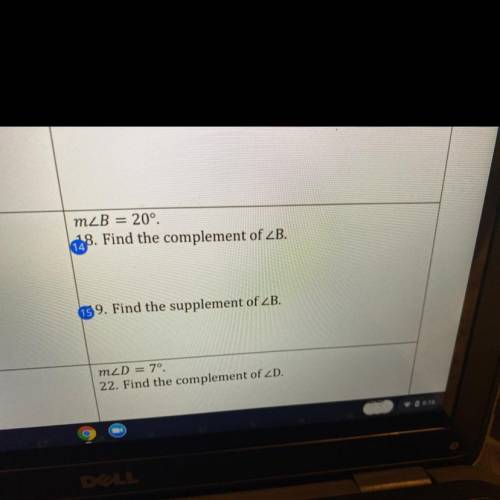 Find the complement for 14 and 15