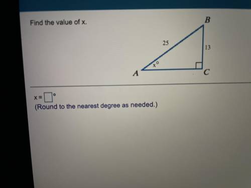 Find the value of x (trig)