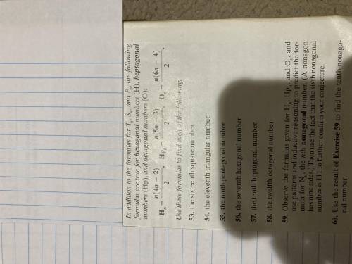 I need help with #53 to #60 ASAP … please help this I don’t understand this …. It is passed due … c