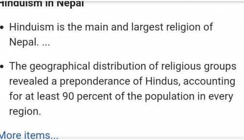 Which religion has the largest number of followers in Nepal ​