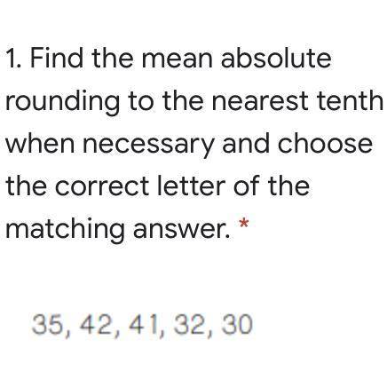 What is Mean absolute rounded to the nearest 10th?