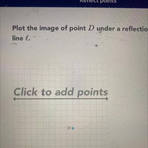 Plot the image of point D under a reflection across
line l